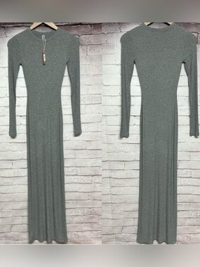 skims soft lounge long slip dress long sleeve SOFT LOUNGE LONG SLEEVE DRESS | ONYX